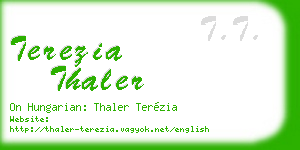 terezia thaler business card