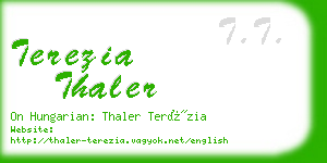 terezia thaler business card